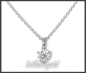 Preview: Lupenreines 585 Gold Collier; 0,26ct, River E